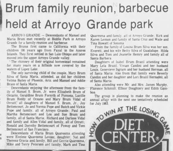 Clipping from Santa Maria Times